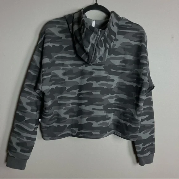 NWT Puma Logo Hoodie Grey Camo Small cotton blend - Picture 6 of 10